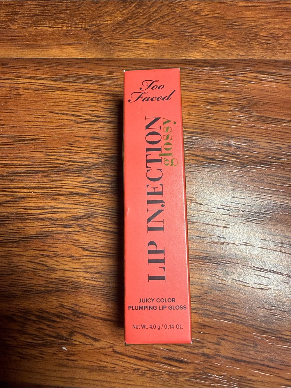Too Faced Lip Injection Gloss - Coral/Peach Shade. Lets Flamingo, new in box
